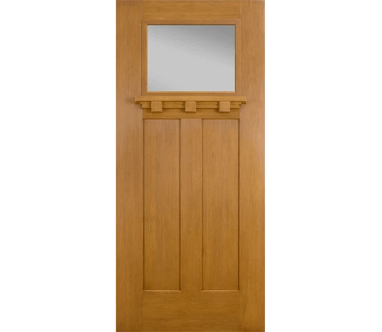 Fresno Craftsman Light Fiberglass Entry Door