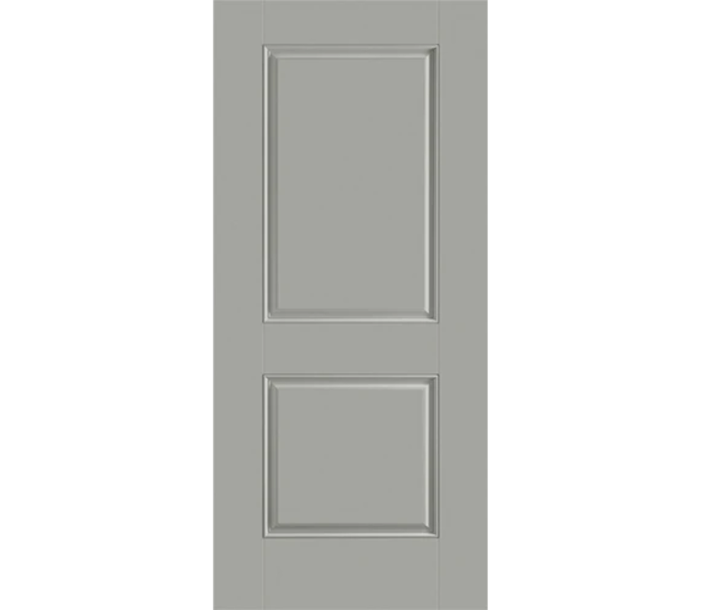 Fresno Two Panel Square Fiberglass Entry Door